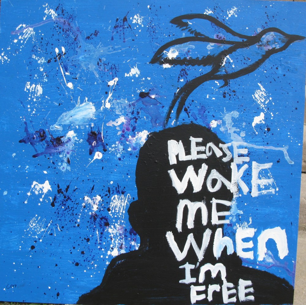 student's work: poetry and painting project, Baltimore