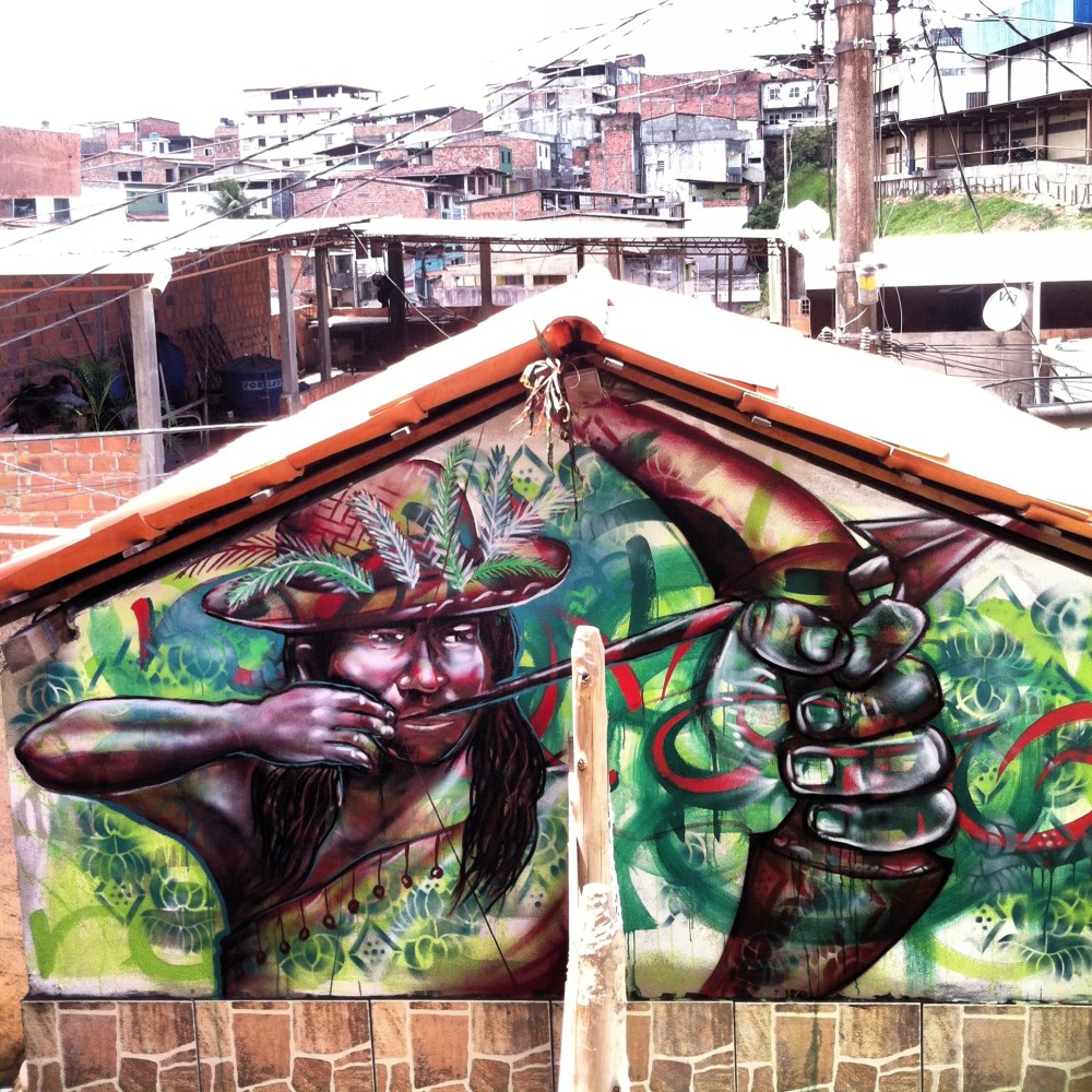 Oxossi Guerreiro (caboclo) in Salvador da Bahia, Brazil 2013: created for a community of Candomblé (Afro-Brazilian religion) where Joel has been returning to repeatedly since 2005