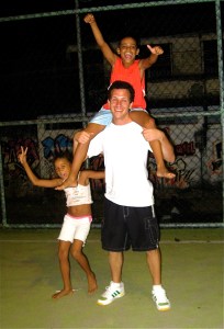 Joel, Felipe and his cousin Julia in 2009